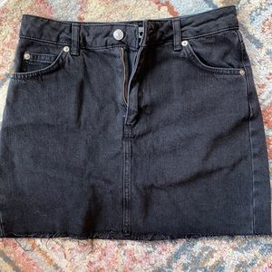 Black top shop denim jean skirt